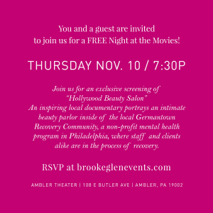 Movie Night hosted at the Ambler Theater to showcase Hollywood Beauty Salon